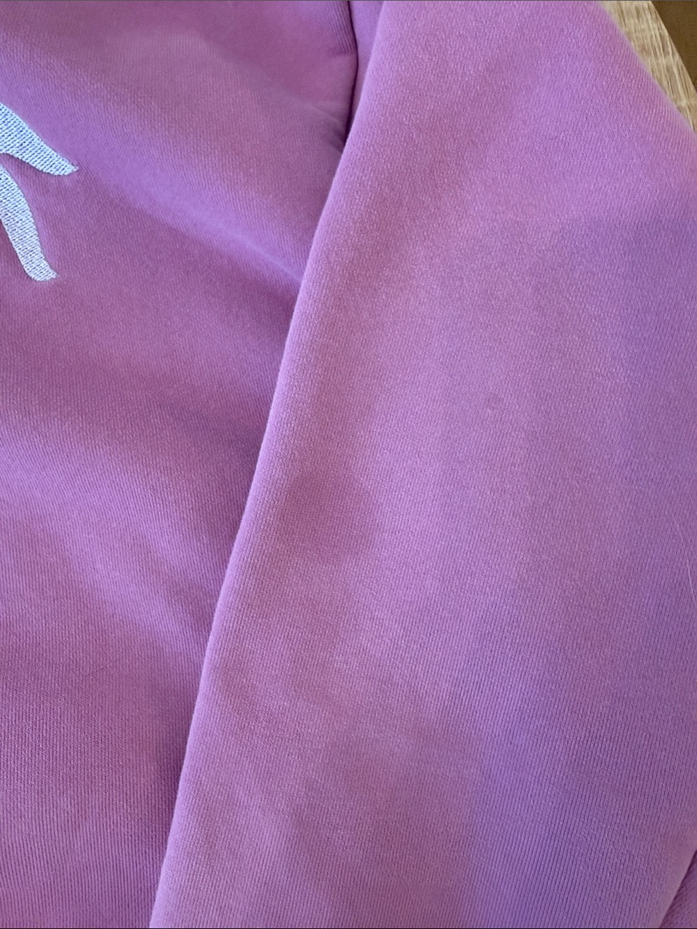 Women's Mauve Graphic Palm & Hibiscus Hoodie Sweatshirt - Picture 2 of 3